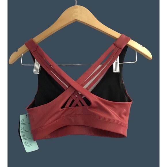 IDEOLOGY- WOMENS LINED PULL OVER CROSS BACK STRAPS SPORTS BRA SIZE X-SMALL-NWT - Picture 4 of 7